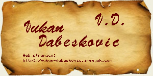 Vukan Dabesković vizit kartica